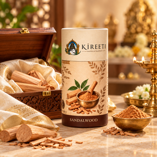 KIREETI Sandalwood Gomaya Dhoopbatti – 40+ Sticks with Stand